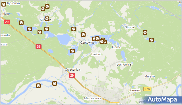 mapa Bielów, Bielów na mapie Targeo