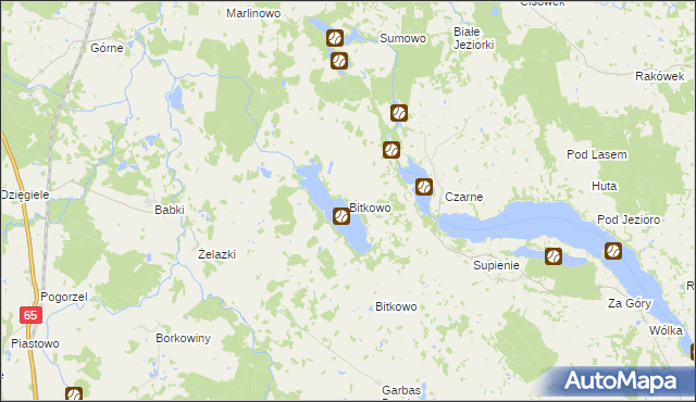 mapa Bitkowo gmina Gołdap, Bitkowo gmina Gołdap na mapie Targeo