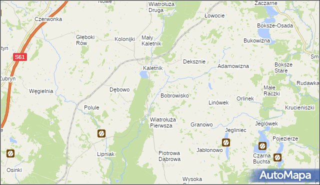 mapa Bobrowisko gmina Suwałki, Bobrowisko gmina Suwałki na mapie Targeo