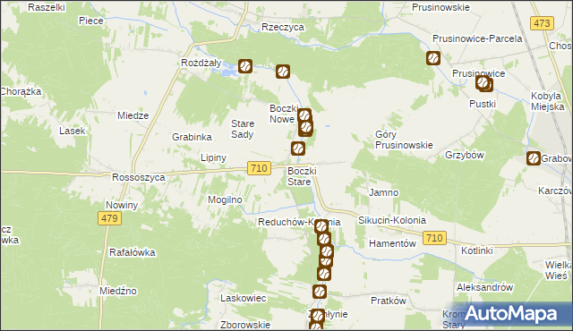 mapa Boczki Stare, Boczki Stare na mapie Targeo