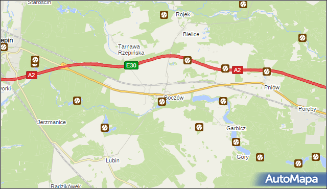 mapa Boczów gmina Torzym, Boczów gmina Torzym na mapie Targeo