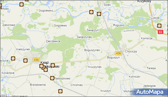 mapa Boguszynek, Boguszynek na mapie Targeo