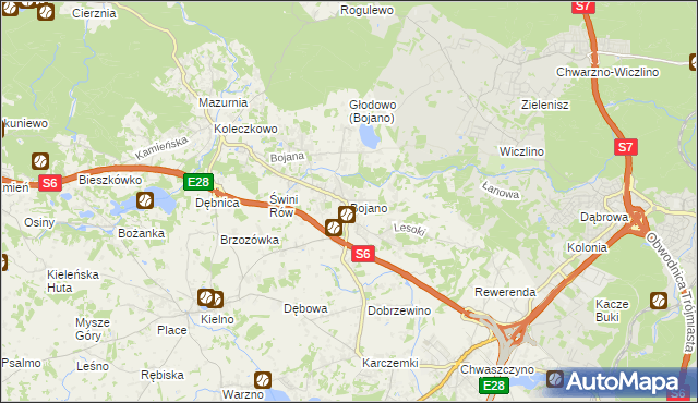 mapa Bojano, Bojano na mapie Targeo