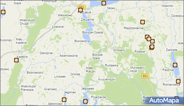 mapa Boksze Stare, Boksze Stare na mapie Targeo