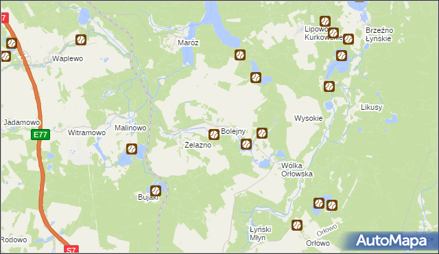 mapa Bolejny, Bolejny na mapie Targeo