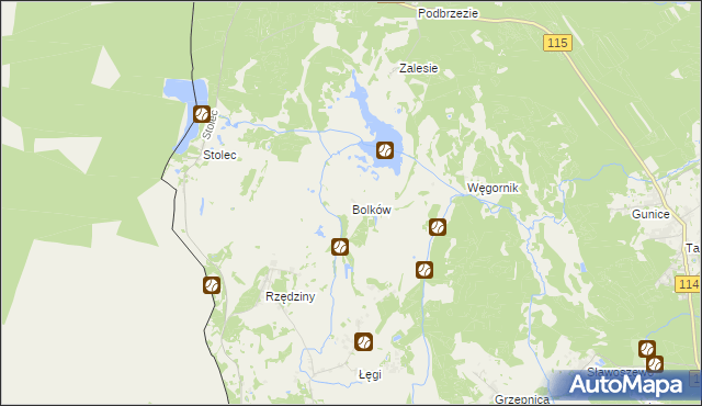 mapa Bolków gmina Dobra (Szczecińska), Bolków gmina Dobra (Szczecińska) na mapie Targeo