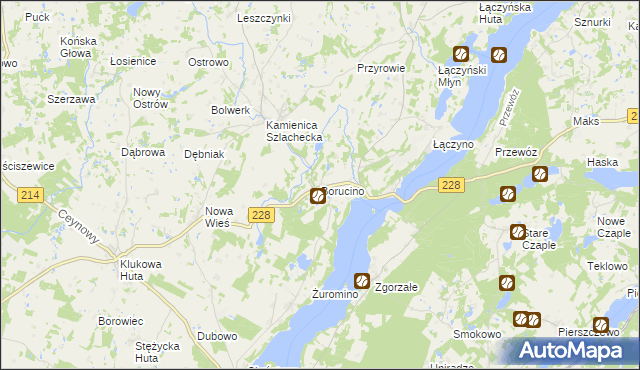 mapa Borucino gmina Stężyca, Borucino gmina Stężyca na mapie Targeo