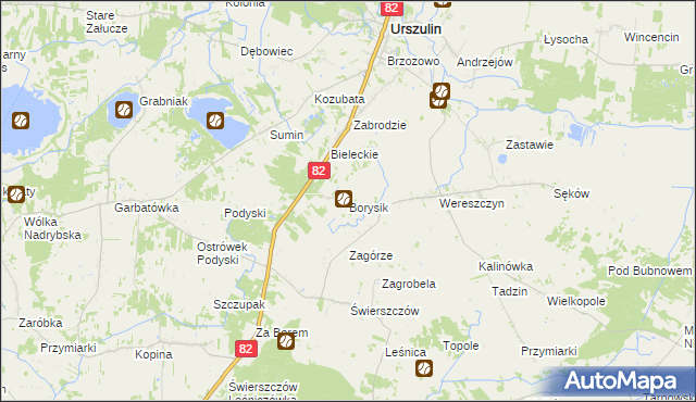 mapa Borysik, Borysik na mapie Targeo