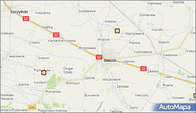 mapa Borysławice, Borysławice na mapie Targeo