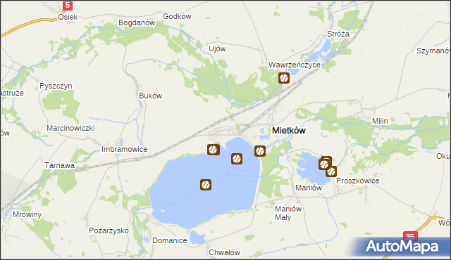 mapa Borzygniew, Borzygniew na mapie Targeo