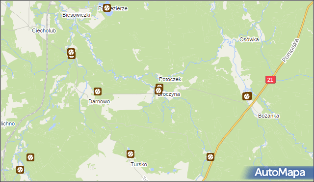 mapa Broczyna, Broczyna na mapie Targeo