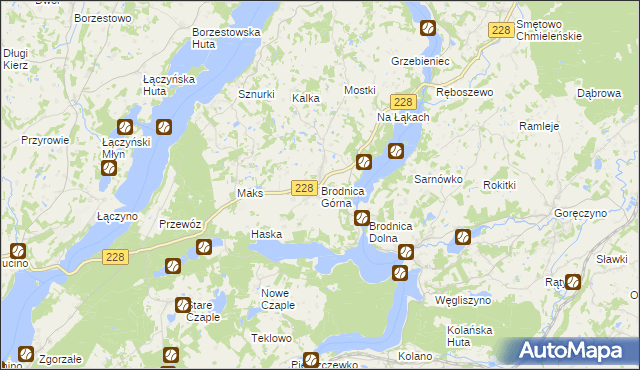 mapa Brodnica Górna, Brodnica Górna na mapie Targeo