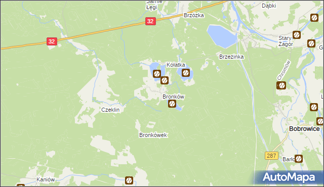 mapa Bronków, Bronków na mapie Targeo