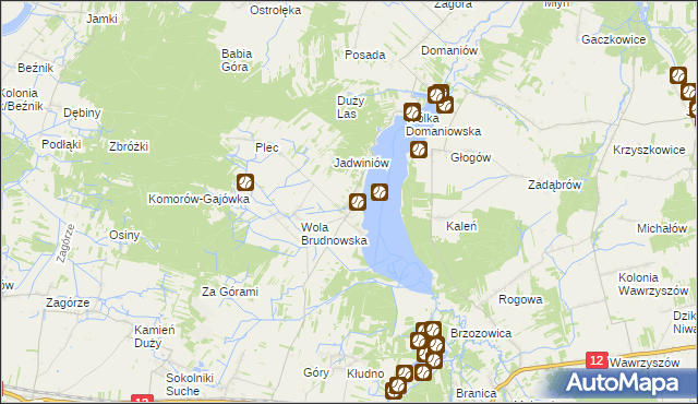 mapa Brudnów, Brudnów na mapie Targeo