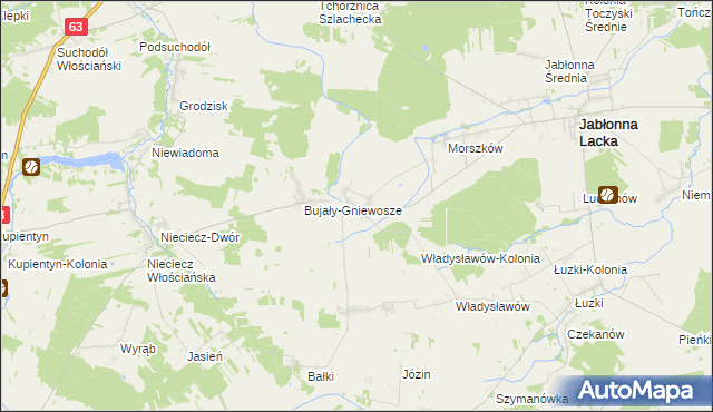 mapa Bujały-Mikosze, Bujały-Mikosze na mapie Targeo