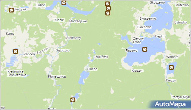 mapa Bukówki, Bukówki na mapie Targeo