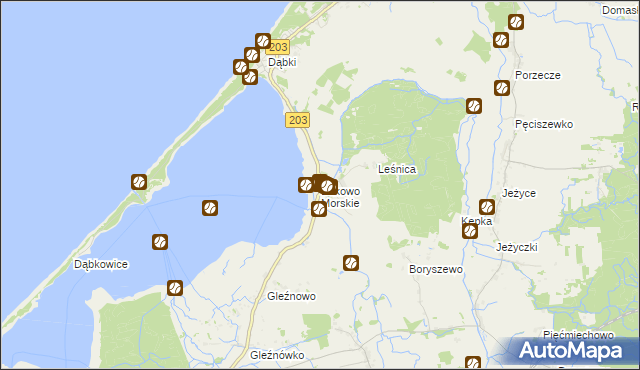 mapa Bukowo Morskie, Bukowo Morskie na mapie Targeo