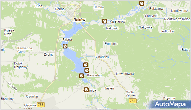 mapa Chańcza, Chańcza na mapie Targeo