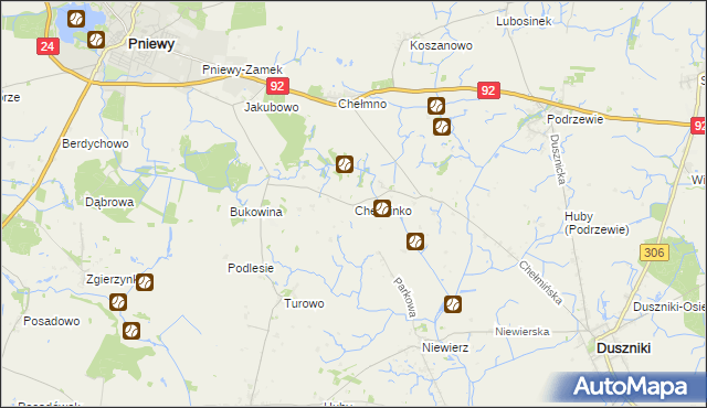 mapa Chełminko, Chełminko na mapie Targeo