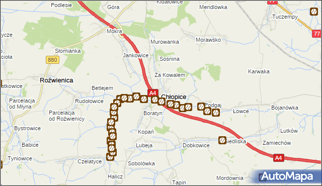 mapa Chłopice, Chłopice na mapie Targeo