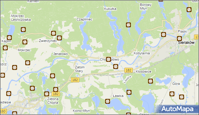 mapa Chorzępowo, Chorzępowo na mapie Targeo