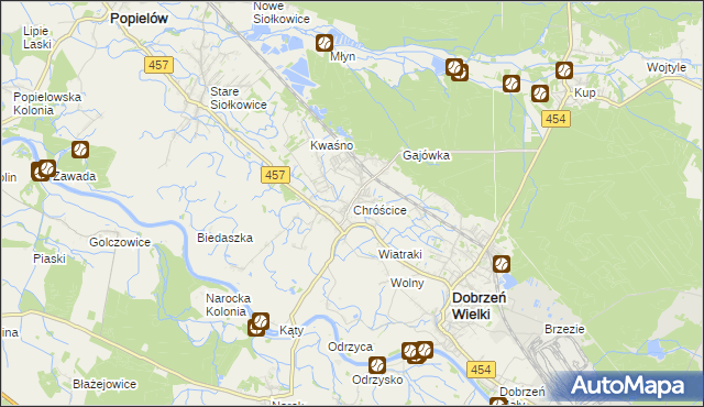 mapa Chróścice, Chróścice na mapie Targeo