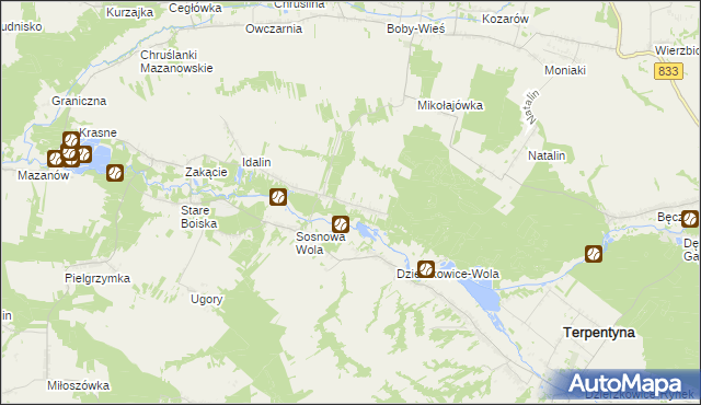 mapa Chruślanki Józefowskie, Chruślanki Józefowskie na mapie Targeo