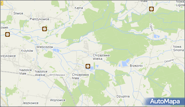 mapa Chrząstawa Wielka, Chrząstawa Wielka na mapie Targeo