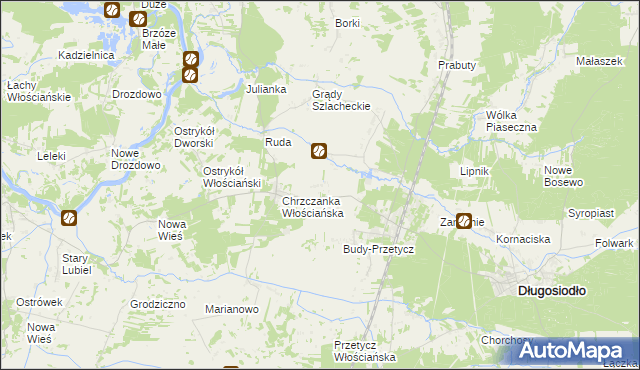 mapa Chrzczanka-Folwark, Chrzczanka-Folwark na mapie Targeo