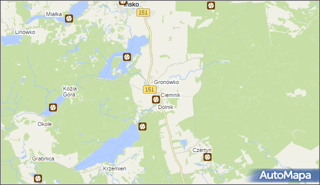 mapa Ciemnik, Ciemnik na mapie Targeo