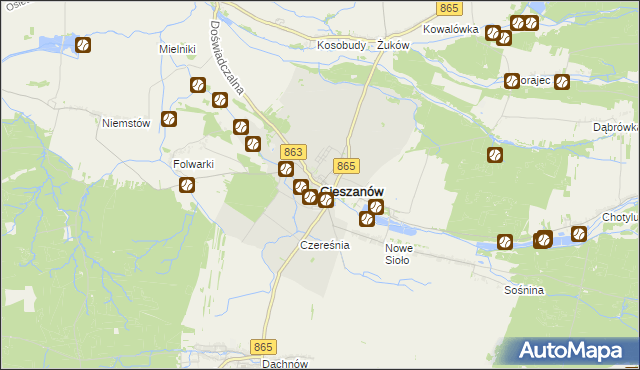 mapa Cieszanów, Cieszanów na mapie Targeo