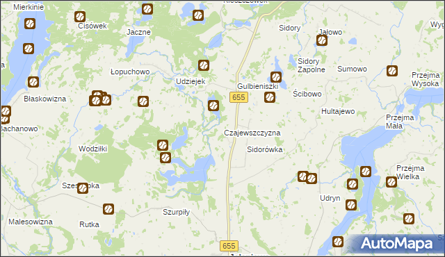 mapa Czajewszczyzna, Czajewszczyzna na mapie Targeo