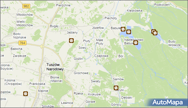 mapa Czajkowa, Czajkowa na mapie Targeo