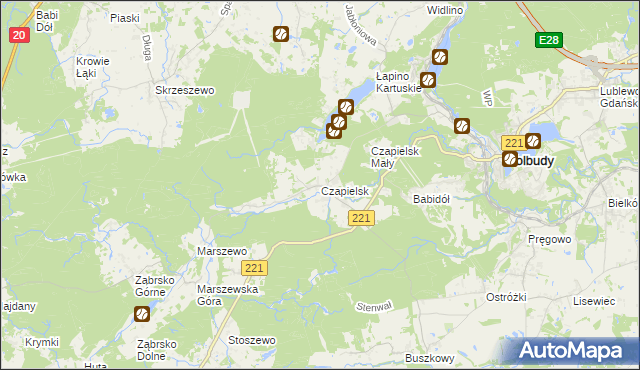 mapa Czapielsk, Czapielsk na mapie Targeo