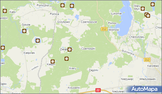 mapa Czarnoszki, Czarnoszki na mapie Targeo