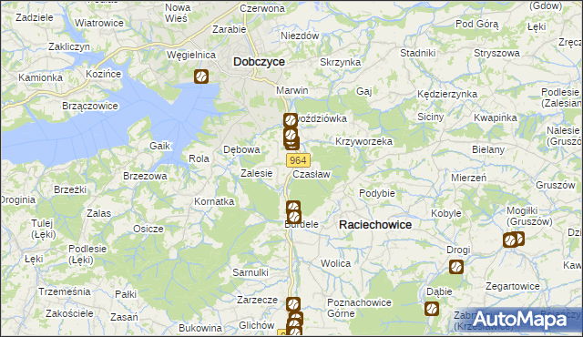 mapa Czasław gmina Raciechowice, Czasław gmina Raciechowice na mapie Targeo