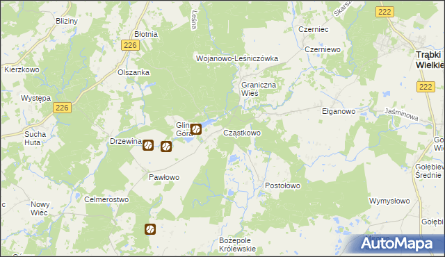 mapa Cząstkowo, Cząstkowo na mapie Targeo