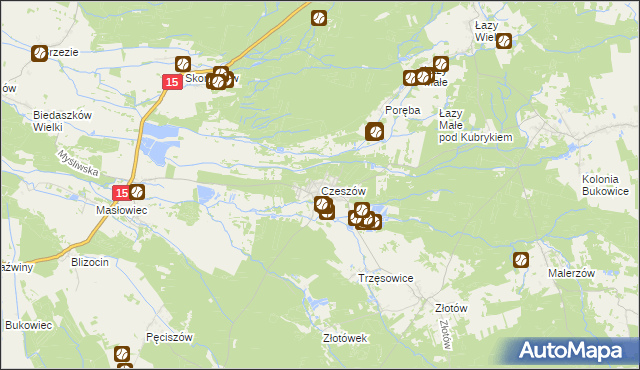 mapa Czeszów, Czeszów na mapie Targeo