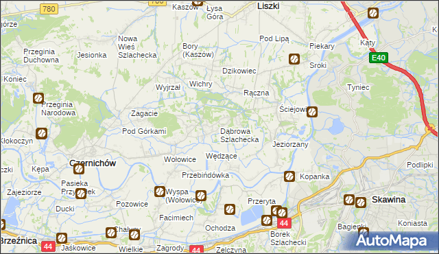 mapa Dąbrowa Szlachecka, Dąbrowa Szlachecka na mapie Targeo