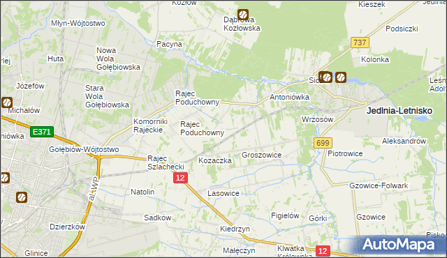 mapa Dawidów gmina Jedlnia-Letnisko, Dawidów gmina Jedlnia-Letnisko na mapie Targeo