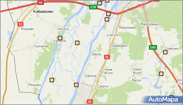 mapa Dębce, Dębce na mapie Targeo