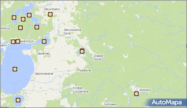 mapa Diabla Góra, Diabla Góra na mapie Targeo