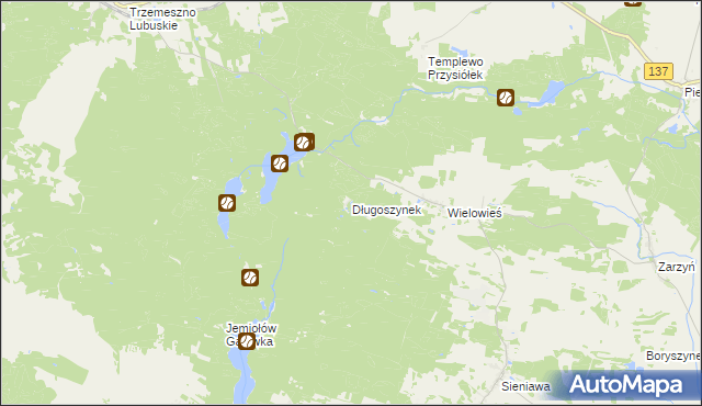 mapa Długoszynek, Długoszynek na mapie Targeo