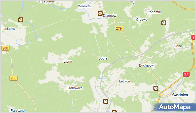mapa Dobra gmina Świdnica, Dobra gmina Świdnica na mapie Targeo