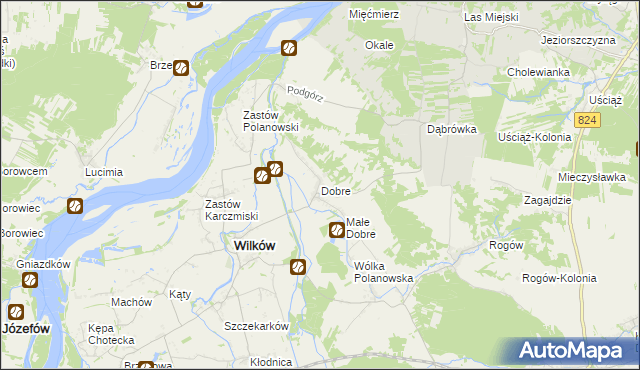 mapa Dobre gmina Wilków, Dobre gmina Wilków na mapie Targeo