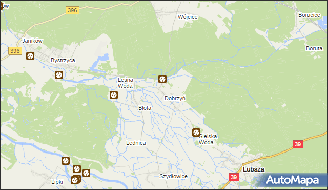mapa Dobrzyń gmina Lubsza, Dobrzyń gmina Lubsza na mapie Targeo