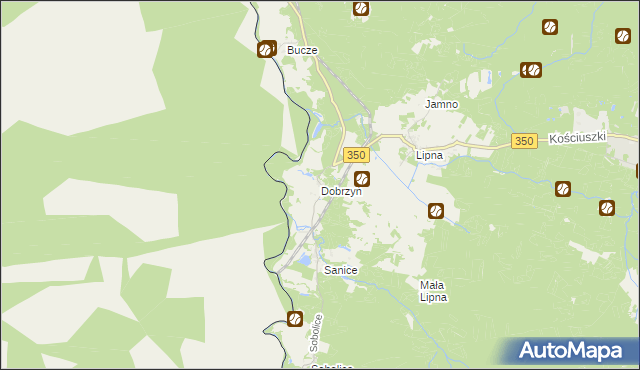 mapa Dobrzyń gmina Przewóz, Dobrzyń gmina Przewóz na mapie Targeo