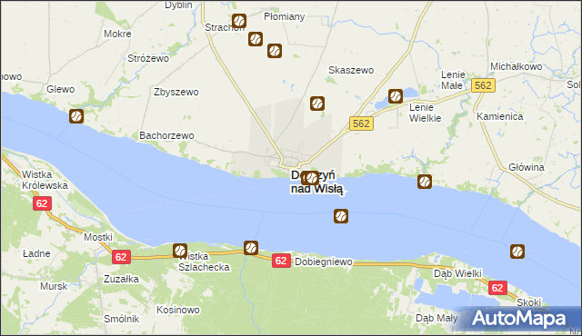 mapa Dobrzyń nad Wisłą, Dobrzyń nad Wisłą na mapie Targeo