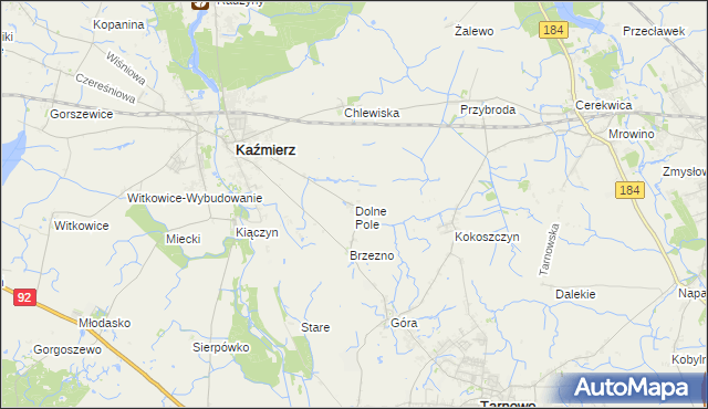 mapa Dolne Pole gmina Kaźmierz, Dolne Pole gmina Kaźmierz na mapie Targeo