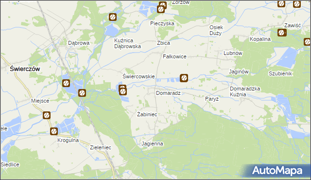 mapa Domaradz gmina Pokój, Domaradz gmina Pokój na mapie Targeo